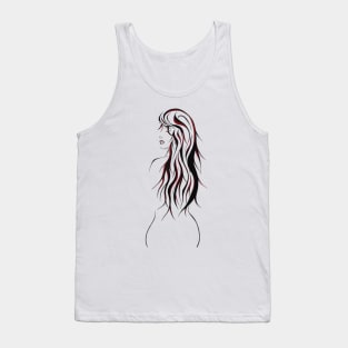 Beautiful woman with long hair Tank Top